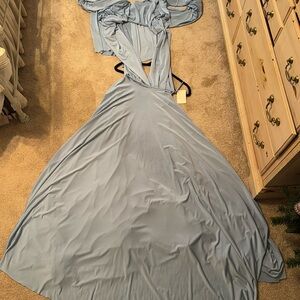 Two Birds ballgown bridesmaid dress with tags